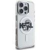 Karl Lagerfeld IML Glitter Karl and Choupette Sketch MagSafe Zadný Kryt pre iPhone 16 Pro Max Transparent