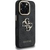 Guess PU 4G Metal Logo Stand Camera Frame Zadní Kryt pro iPhone 16 Pro Max Black