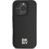 DKNY PU Leather Repeat Pattern Stack Logo MagSafe Zadní Kryt pro iPhone 16 Pro Max Black