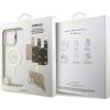 Guess PC/TPU Electroplated Stand Camera Frame MagSafe Zadný Kryt s Vymeniteľným Pozadím pre iPhone 16 Pro Max
