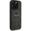 Guess PU Leather 4G Colored Ring Strap MagSafe Zadní Kryt pro iPhone 16 Pro Max Black