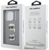 Karl Lagerfeld Grained PU K&CH Heads Zadní Kryt pro iPhone 16 Pro Grey