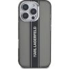Karl Lagerfeld IML Stripe Logo Zadní Kryt pro iPhone 16 Pro Black
