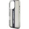 Karl Lagerfeld IML Stripe Logo Zadní Kryt pro iPhone 16 Pro Black