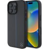 Mercedes Leather Blue Stripe MagSafe Zadní Kryt pro iPhone 16 Pro Anthracite Grey