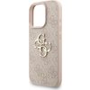 Guess PU 4G Metal Logo Strap Zadní Kryt pro iPhone 16 Pro Pink