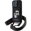 Karl Lagerfeld Saffiano Crossbody Popruh Karl and Choupette Kryt pro iPhone 16 Pro Black