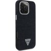 Guess Denim Triangle Logo MagSafe Zadní Kryt pro iPhone 16 Pro Black