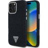 Guess Denim Triangle Logo MagSafe Zadní Kryt pro iPhone 16 Pro Black