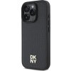 DKNY PU Leather Repeat Pattern Stack Logo MagSafe Zadný Kryt pre iPhone 16 Pro Black