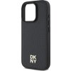 DKNY PU Leather Repeat Pattern Stack Logo MagSafe Zadní Kryt pro iPhone 16 Pro Black