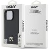 DKNY PU Leather Repeat Pattern Stack Logo MagSafe Zadní Kryt pro iPhone 16 Pro Black