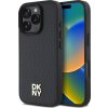 DKNY PU Leather Repeat Pattern Stack Logo MagSafe Zadní Kryt pro iPhone 16 Pro Black