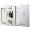 Guess PC/TPU Electroplated Stand Camera Frame MagSafe Zadný Kryt s Vymeniteľným Pozadím pre iPhone 16 Pro