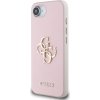 Guess PU Grained 4G Metal Logo Zadní Kryt pro iPhone 16e Pink