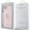 Guess PU Grained 4G Metal Logo Zadní Kryt pro iPhone 16e Pink