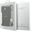 Guess PU Leather 4G Colored Ring Strap MagSafe Zadní Kryt pro iPhone 16e/17e Black