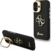 Guess PU Grained 4G Logo Stand Camera Frame Zadný Kryt pre iPhone 16 Black