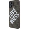 Guess PU Leather 4G Big Love Logo MagSafe Zadní Kryt pro iPhone 16 Brown
