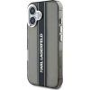 Karl Lagerfeld IML Stripe Logo Zadní Kryt pro iPhone 16 Black