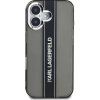 Karl Lagerfeld IML Stripe Logo Zadní Kryt pro iPhone 16 Black