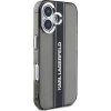 Karl Lagerfeld IML Stripe Logo Zadní Kryt pro iPhone 16 Black