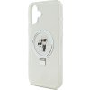 Karl Lagerfeld Ringstand Karl and Choupette MagSafe Zadný Kryt pre iPhone 16 White