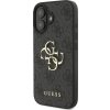 Guess PU 4G Metal Logo Zadný Kryt pre iPhone 16 Grey