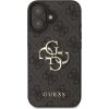 Guess PU 4G Metal Logo Zadní Kryt pro iPhone 16 Grey