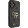Guess PU 4G Metal Logo Zadný Kryt pre iPhone 16 Grey