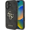 Guess PU 4G Metal Logo Zadný Kryt pre iPhone 16 Grey