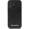 Karl Lagerfeld PU Quilted Pattern Zadní Kryt pro iPhone 16 Black
