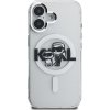 Karl Lagerfeld IML Glitter Karl and Choupette Sketch MagSafe Zadný Kryt pre iPhone 16 Transparent