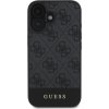 Guess PU 4G Stripe Zadní Kryt pro iPhone 16 Grey