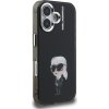 Karl Lagerfeld IML Aquarelle Karl Zadní Kryt pro iPhone 16 Black