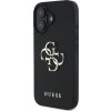 Guess PU Grained 4G Metal Logo Zadní Kryt pro iPhone 16 Black