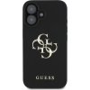 Guess PU Grained 4G Metal Logo Zadní Kryt pro iPhone 16 Black