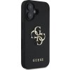 Guess PU Grained 4G Metal Logo Zadní Kryt pro iPhone 16 Black