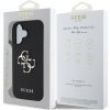 Guess PU Grained 4G Metal Logo Zadní Kryt pro iPhone 16 Black