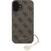 Guess 4G Charm Zadný Kryt pre iPhone 16 Tone on Tone Brown