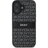 DKNY PU Leather Repeat Pattern Tonal Stripe Zadní Kryt pro iPhone 16 Black