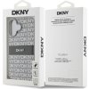 DKNY PU Leather Repeat Pattern Tonal Stripe Zadní Kryt pro iPhone 16 Beige