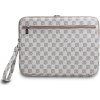 DKNY PU Leather Checkered Pattern and Stripe Obal na Notebook 13/14" Beige
