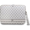 DKNY PU Leather Checkered Pattern and Stripe Obal na Notebook 13/14" Beige