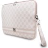 DKNY PU Leather Checkered Pattern and Stripe Obal na Notebook 13/14" Pink