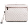 DKNY PU Leather Checkered Pattern and Stripe Obal na Notebook 13/14" Pink