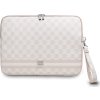 DKNY PU Leather Checkered Pattern and Stripe Obal na Notebook 13/14" Pink