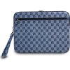 DKNY PU Leather Checkered Pattern and Stripe Obal na Notebook 13/14" Blue