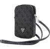 Guess PU 4G Triangle Logo Taška na Telefon se Zipem Black