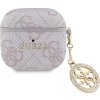 Guess 4G Script PC/PU Charm Pouzdro pro AirPods 4 Pink